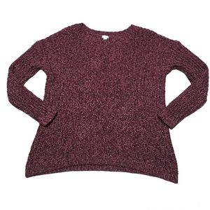 Garage Crewneck Sweater Women’s M/L Purple Knit Pullover Long Sleeve Casual Top